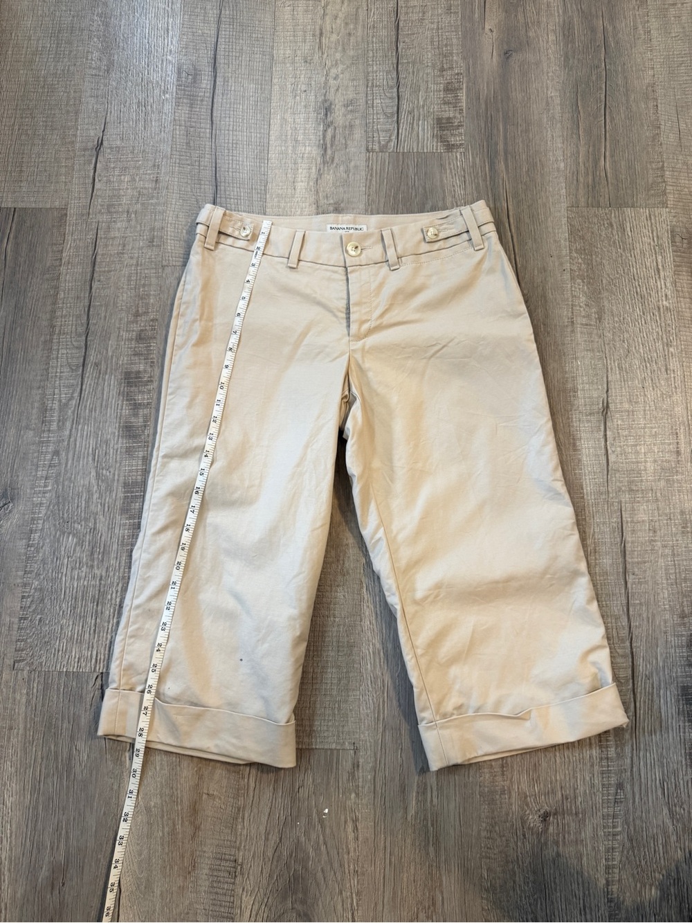 Banana Republic Beige Cotton-Blend Shorts
